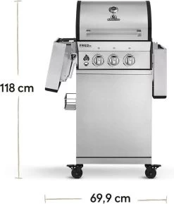 Burnhard Gas BBQ FRED JR. Deluxe - 2 Branders - Incl. Keramische Infraroodbrander & Afdekhoes - Deluxe -Beste Thuiskeuken 1027x1200 1
