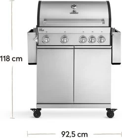 Burnhard Gas BBQ Big FRED Deluxe - 4 Branders - Incl. Keramische Infraroodbrander & Afdekhoes - Deluxe -Beste Thuiskeuken 1061x1200 2