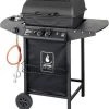 Halifax Gasbarbecue 5,5 KW - Buitenkeuken Met Lavasteen Grillplaat En Gaspit - 100x98 Cm -Beste Thuiskeuken 1068x1200