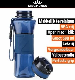 Drinkfles Herbruikbare Waterfles | 500 Ml Donker Blauw | Vaatwasserbestendig Drinkbus Bidon | King Mungo KMDF004 22 Drinkfles Herbruikbare Waterfles | 500 Ml Donker Blauw | Vaatwasserbestendig Drinkbus Bidon | King Mungo KMDF004 -Beste Thuiskeuken 1125x1200 1