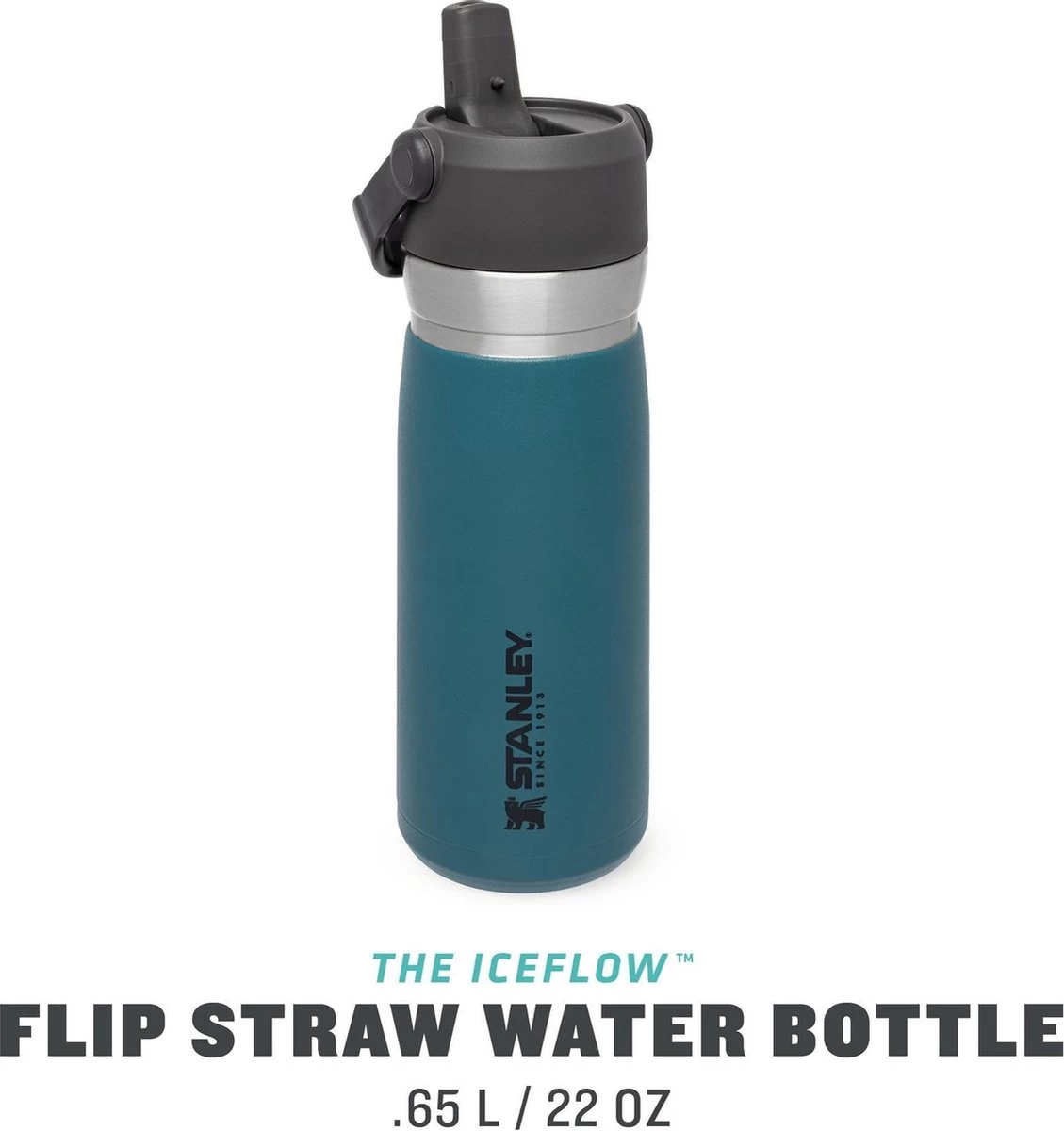 Stanley The IceFlow™ Flip Straw Water Bottle 0,65L - Thermosfles - Lagoon 9 Stanley The IceFlow™ Flip Straw Water Bottle 0,65L - Thermosfles - Lagoon - Afbeelding 7