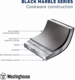 Westinghouse Koekenpan Inductie - Ø 24 Cm - Zwart Marmer - Geschikt Voor Alle Warmtebronnen -Beste Thuiskeuken 1134x1200 4