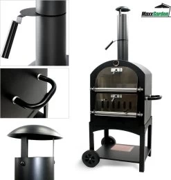 MaxxGarden Pizza Oven Buiten - Houtskool – Incl. Pizzasteen - 45x65x158cm -Beste Thuiskeuken 1137x1200 2