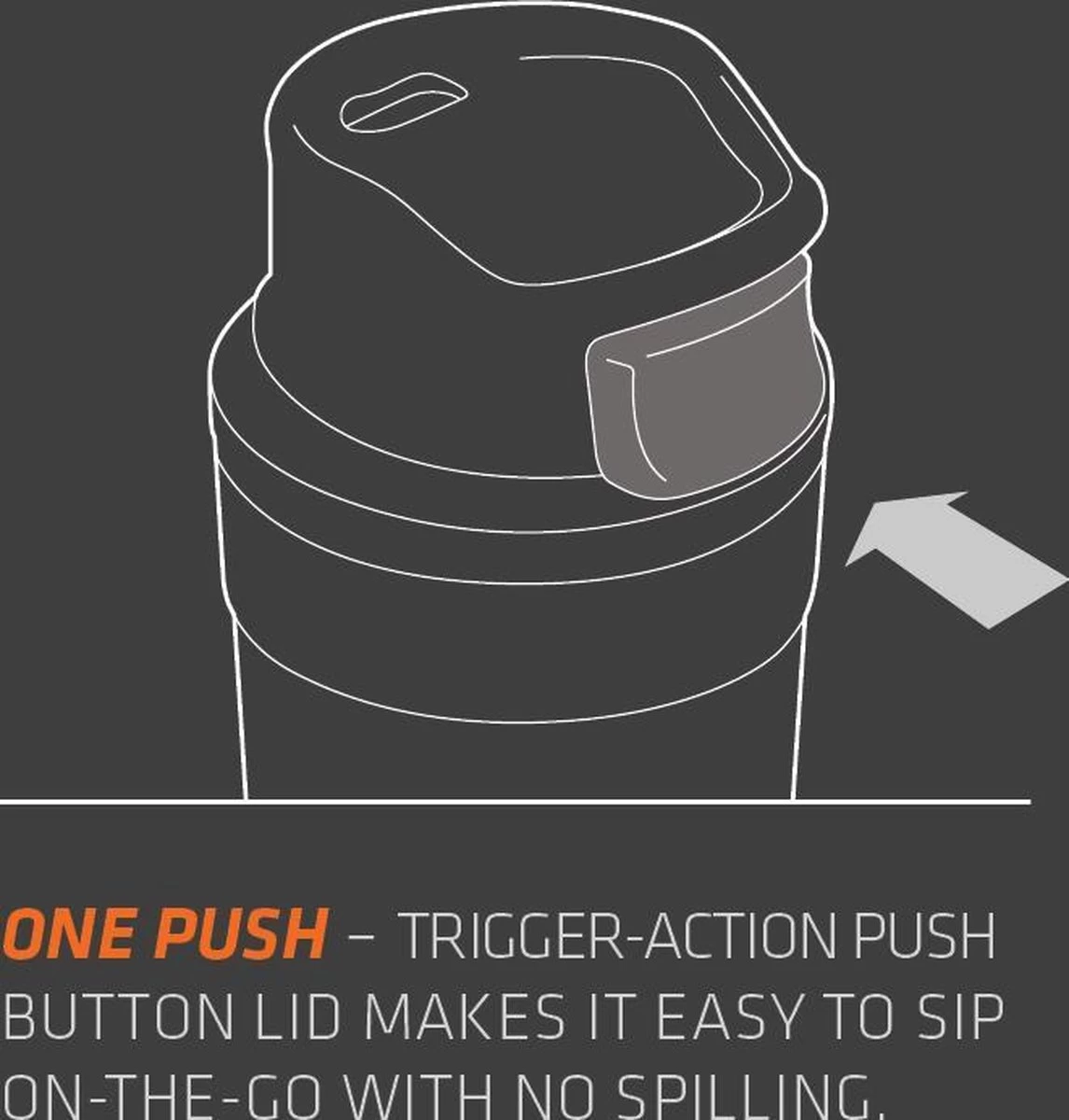 Stanley Trigger-Action Travel Mug 0.47L - Thermosfles - Matt Black 7 Stanley Trigger-Action Travel Mug 0.47L - Thermosfles - Matt Black - Afbeelding 5