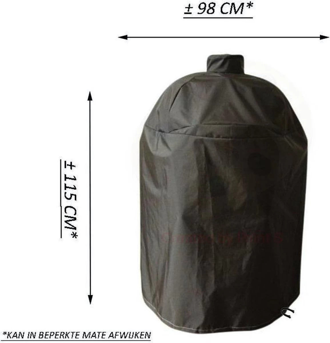 Merkloos Kamado BBQ Large Beschermhoes Cover Tot 25" Inch - Hoes Zwart Groot - O.a. Big Green Egg, Grill Guru, Kamado Joe Classic, Patton, The Bastard, Takumi, Tarrington House 4 Merkloos Kamado BBQ Large Beschermhoes Cover Tot 25" Inch - Hoes Zwart Groot - O.a. Big Green Egg, Grill Guru, Kamado Joe Classic, Patton, The Bastard, Takumi, Tarrington House - Afbeelding 2