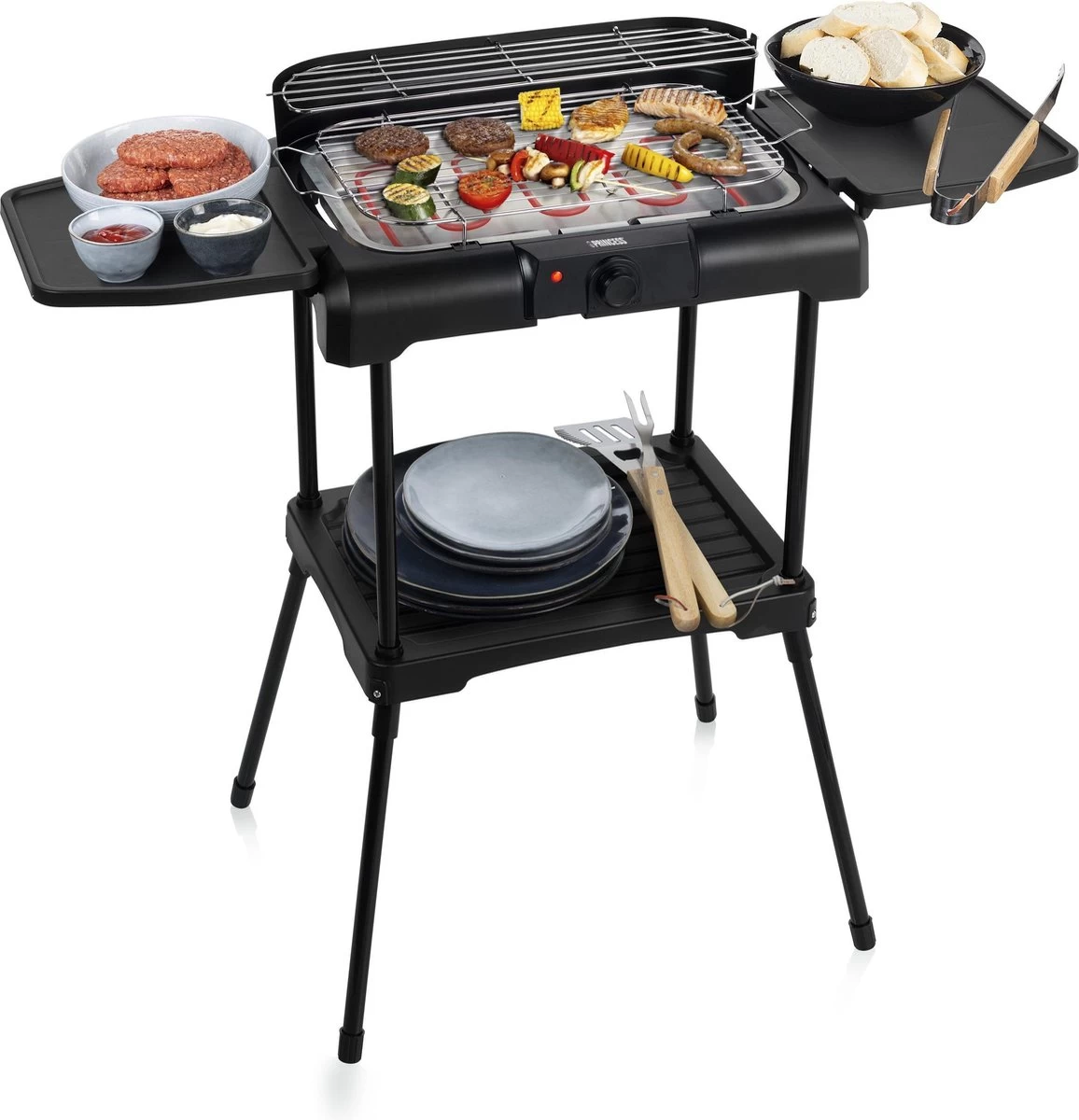 Princess 112250 Elektrische BBQ Met Zijplanken - BBQ - 40x25cm - Met En Zonder Statief Te Gebruiken - Met Zijplankjes - Ook Te Gebruiken Als Tafelgrill - 2200W 3 Princess 112250 Elektrische BBQ Met Zijplanken - BBQ - 40x25cm - Met En Zonder Statief Te Gebruiken - Met Zijplankjes - Ook Te Gebruiken Als Tafelgrill - 2200W