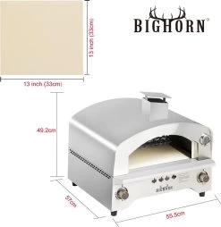 Bighorn Outdoor Edelstaal Gas Pizza Oven - Draagbare Gas Barbecue - Edelstaal -Model SRGG20001 19 Bighorn Outdoor Edelstaal Gas Pizza Oven - Draagbare Gas Barbecue - Edelstaal -Model SRGG20001 -Beste Thuiskeuken 1169x1200 3