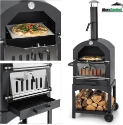 MaxxGarden Pizza Oven Buiten - Houtskool – Incl. Pizzasteen - 45x65x158cm -Beste Thuiskeuken 1175x1200 1