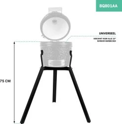 VONROC Kamado Onderstel – Prettige Werkhoogte Van 75cm - Universeel Voor 13 Inch Kamado Barbecues -Beste Thuiskeuken 1178x1200 2
