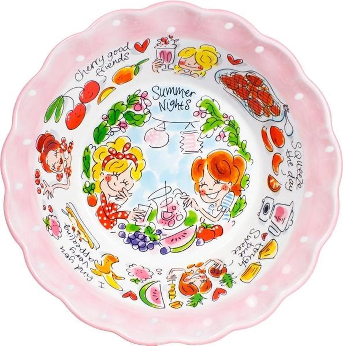 Blond Amsterdam Even Bijkletsen Fruit Schaal - Ø 24 Cm 4 Blond Amsterdam Even Bijkletsen Fruit Schaal - Ø 24 Cm - Afbeelding 2