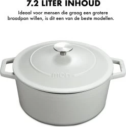 MOA Gietijzeren Braadpan - Inhoud 7,2 Liter - 30CM - Rond - Alle Warmtebronnen - Ook Voor Inductie - Gewicht 7,3 Kg - Wit - C30W 10 MOA Gietijzeren Braadpan - Inhoud 7,2 Liter - 30CM - Rond - Alle Warmtebronnen - Ook Voor Inductie - Gewicht 7,3 Kg - Wit - C30W -Beste Thuiskeuken 1192x1200 2