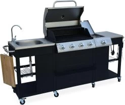 Alice's Garden Gas BBQ D'Artagnan - Zwart - 5 Branders - Buitenkeuken -Beste Thuiskeuken 1200x1005 1