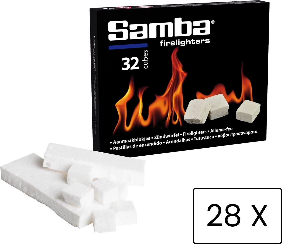 Samba Aanmaakblokjes Wit - Kerosine - 896 Stuks - Omdoos 8 Samba Aanmaakblokjes Wit - Kerosine - 896 Stuks - Omdoos - Afbeelding 6