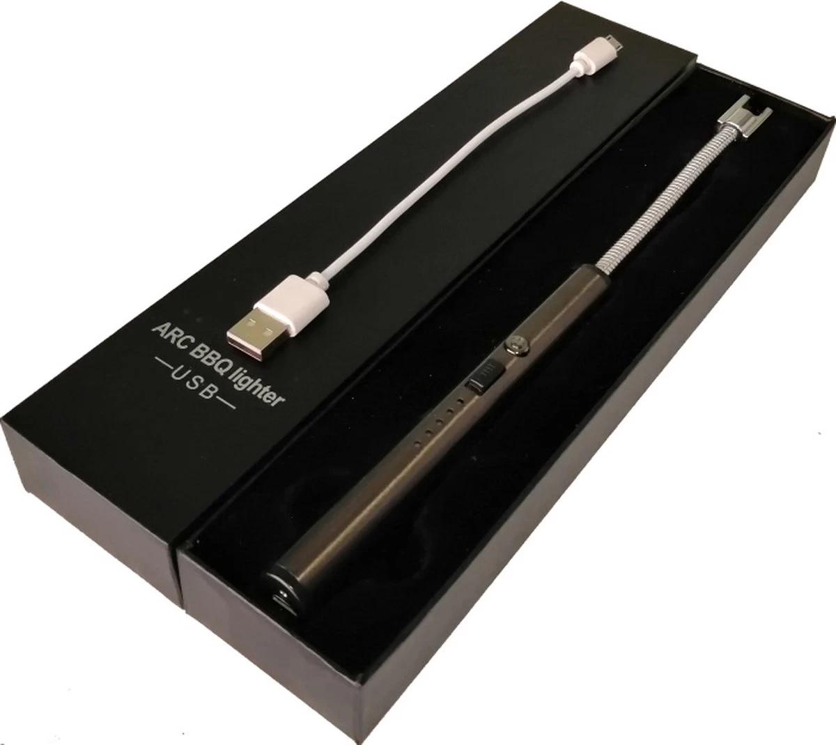 Arc Flexibele Elektrische Plasma Aansteker Voor Keuken, Kaars Of Bbq. Oplaadbaar Via USB 3 Arc Flexibele Elektrische Plasma Aansteker Voor Keuken, Kaars Of Bbq. Oplaadbaar Via USB