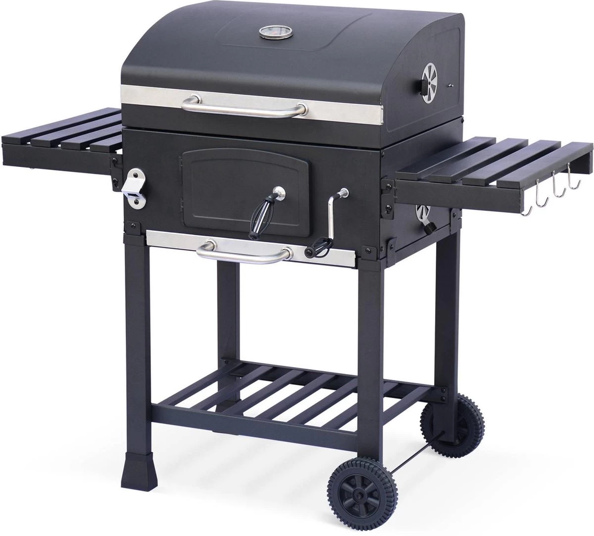 Alice's Garden Houtskool BBQ Bernard - Smoker - Verstelbare Houtskoolbak - Zwart 3 Alice's Garden Houtskool BBQ Bernard - Smoker - Verstelbare Houtskoolbak - Zwart