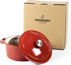 Daumonet Carême Rouge Gietijzeren Braadpan - Sudderpan Kersen Rood - Rond - Ø26 Cm - 4,4 Liter - PFAS & PFOA Vrij - Emaille - Geschikt Voor Alle Warmtebronnen - Elektrisch - Gas - Halogeen - Inductie - Keramisch - Vaatwasserbestendig 19 Daumonet Carême Rouge Gietijzeren Braadpan - Sudderpan Kersen Rood - Rond - Ø26 Cm - 4,4 Liter - PFAS & PFOA Vrij - Emaille - Geschikt Voor Alle Warmtebronnen - Elektrisch - Gas - Halogeen - Inductie - Keramisch - Vaatwasserbestendig -Beste Thuiskeuken 1200x1089 1