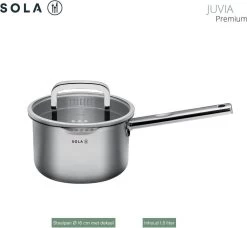 Sola Pannenset Juvia - 4 Delig - Ø 16,16,18,20 Cm - Zilver - RVS - Sandwichbodem -Beste Thuiskeuken 1200x1110 1