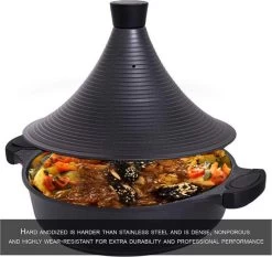 Aluminium Tajine Agadir- Matt Black Geschikt Ook Voor Inductie -Beste Thuiskeuken 1200x1131 4
