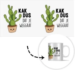 Mok - Koffiemok - Spreuken - Quote - 'Kak Dus Dat Je Weggaat' - Baan - Mokken - 350 ML - Beker - Koffiemokken - Theemok - Mok Met Tekst -Beste Thuiskeuken 1200x1134