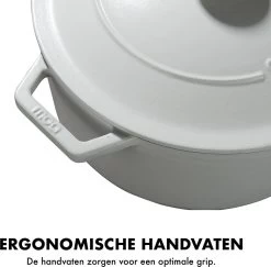 MOA Gietijzeren Braadpan - Inhoud 7,2 Liter - 30CM - Rond - Alle Warmtebronnen - Ook Voor Inductie - Gewicht 7,3 Kg - Wit - C30W 11 MOA Gietijzeren Braadpan - Inhoud 7,2 Liter - 30CM - Rond - Alle Warmtebronnen - Ook Voor Inductie - Gewicht 7,3 Kg - Wit - C30W -Beste Thuiskeuken 1200x1181