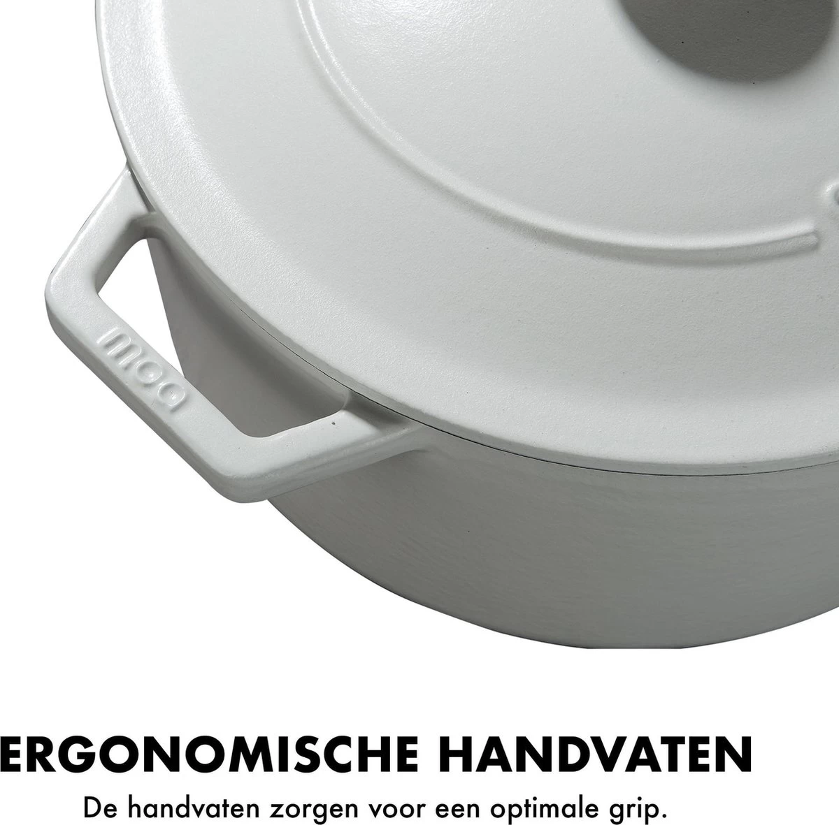 MOA Gietijzeren Braadpan - Inhoud 7,2 Liter - 30CM - Rond - Alle Warmtebronnen - Ook Voor Inductie - Gewicht 7,3 Kg - Wit - C30W 6 MOA Gietijzeren Braadpan - Inhoud 7,2 Liter - 30CM - Rond - Alle Warmtebronnen - Ook Voor Inductie - Gewicht 7,3 Kg - Wit - C30W - Afbeelding 4