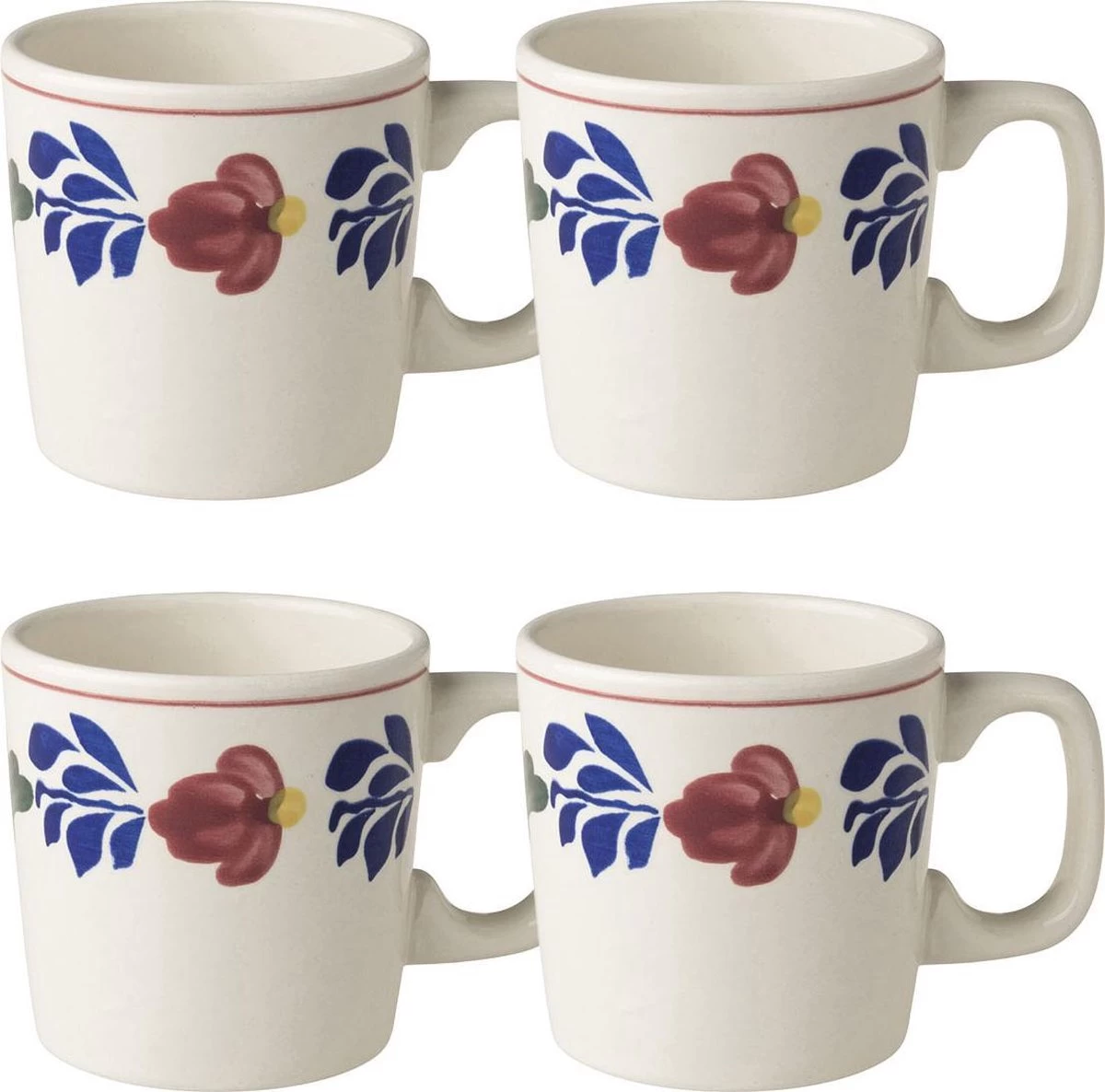 Boerenbont Set Van 4 Bekers Roeland 3 Boerenbont Set Van 4 Bekers Roeland