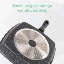 Coninx Grillpan 28CM - Steakpan - Afneembare Handgreep - PFAS-vrij - Grijs -Beste Thuiskeuken 1200x1199 1