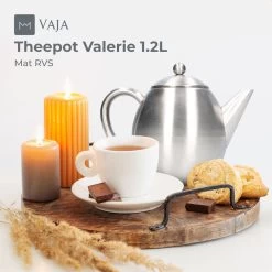 Vaja Valerie - Theepot Met Filter - Dubbelwandig - RVS - 1.2L -Beste Thuiskeuken 1200x1200 1027