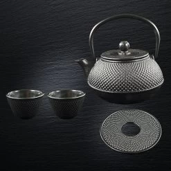 SakuraTea - Theepot Set - 4-delig - Gietijzer - Zwart - 0.8L - 2 Kopjes (100ml) -Beste Thuiskeuken 1200x1200 1031