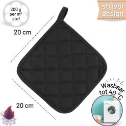 Merkloos Tavas Dream Hittebestendige Pannenlappen | 2 Stuks | Katoen, Thermolite | Tot 220°C | Zwart 11 Merkloos Tavas Dream Hittebestendige Pannenlappen | 2 Stuks | Katoen, Thermolite | Tot 220°C | Zwart -Beste Thuiskeuken 1200x1200 1108