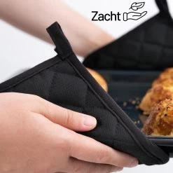 Merkloos Tavas Dream Hittebestendige Pannenlappen | 2 Stuks | Katoen, Thermolite | Tot 220°C | Zwart 13 Merkloos Tavas Dream Hittebestendige Pannenlappen | 2 Stuks | Katoen, Thermolite | Tot 220°C | Zwart -Beste Thuiskeuken 1200x1200 1110