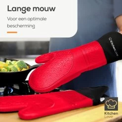 KitchenLove Ovenwanten - 2 Stuks Ovenhandschoenen - Hittebestendig Tot 250 °C - Siliconen - Rood 19 KitchenLove Ovenwanten - 2 Stuks Ovenhandschoenen - Hittebestendig Tot 250 °C - Siliconen - Rood -Beste Thuiskeuken 1200x1200 1135