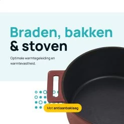 MOA Gietijzeren Braadpan - Inhoud 4,75 Liter - 26CM - Rond - Alle Warmtebronnen - Ook Voor Inductie - Gewicht 5,8 Kg - Bordeaux Rood - MC26BR -Beste Thuiskeuken 1200x1200 126