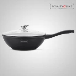 Royalty Line Marble Coating Wok - Met Glazen Deksel - Zwart - 30 Cm -Beste Thuiskeuken 1200x1200 162