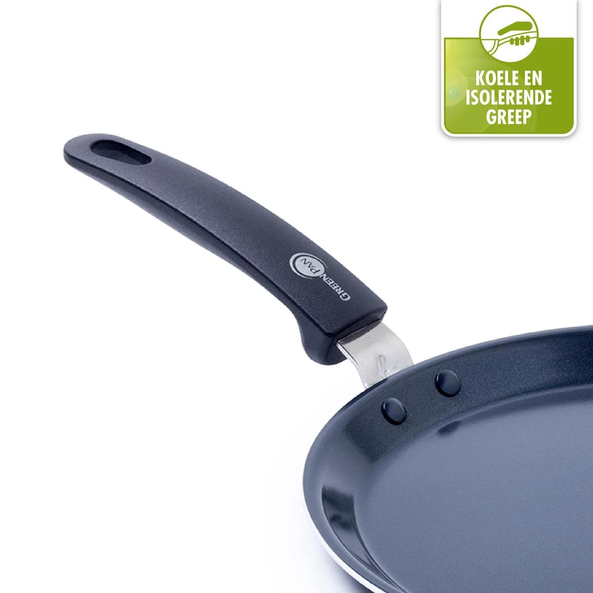 GreenPan Essentials Pannenkoekenpan 24cm - Zwart - Inductie - PFAS-vrij 7 GreenPan Essentials Pannenkoekenpan 24cm - Zwart - Inductie - PFAS-vrij - Afbeelding 5