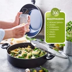 Greenpan Torino Keramische Hapjespan - 28 Cm - Met Glazen Deksel -Beste Thuiskeuken 1200x1200 30