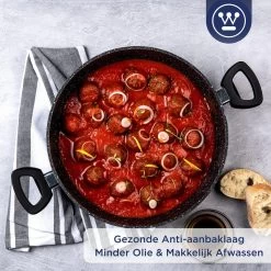 Westinghouse Hapjespan Inductie - Ø 32 Cm - Zwart Marmer - Met Deksel -Beste Thuiskeuken 1200x1200 311