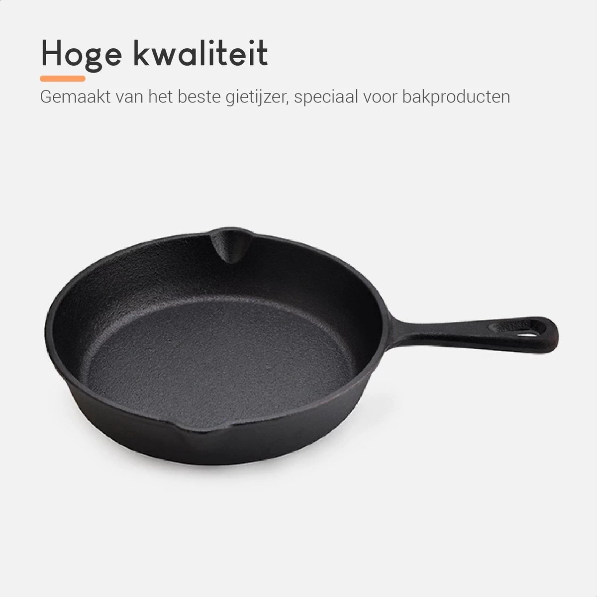 Ocina Gietijzeren Pan – Set Van 3 Stuks – ø25cm, ø19.5cm En ø16cm - Skillet - Koekenpan – Hapjespan – Koekenpan Inductie – Koekenpannenset - Gietijzeren Pan Bbq - Gietijzer - Incl. Receptenboek 7 Ocina Gietijzeren Pan – Set Van 3 Stuks – ø25cm, ø19.5cm En ø16cm - Skillet - Koekenpan – Hapjespan – Koekenpan Inductie – Koekenpannenset - Gietijzeren Pan Bbq - Gietijzer - Incl. Receptenboek - Afbeelding 5