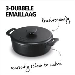 Brabantia The Dutch Braadpan - Matt Black - 28 Cm - Gietijzer -Beste Thuiskeuken 1200x1200 406