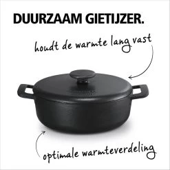 Brabantia The Dutch Braadpan - Matt Black - 28 Cm - Gietijzer -Beste Thuiskeuken 1200x1200 407