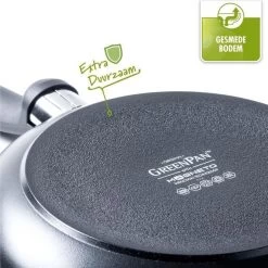 GreenPan Cambridge Hapjespan Met Deksel 24cm - Zwart - Inductie - PFAS-vrij -Beste Thuiskeuken 1200x1200 462
