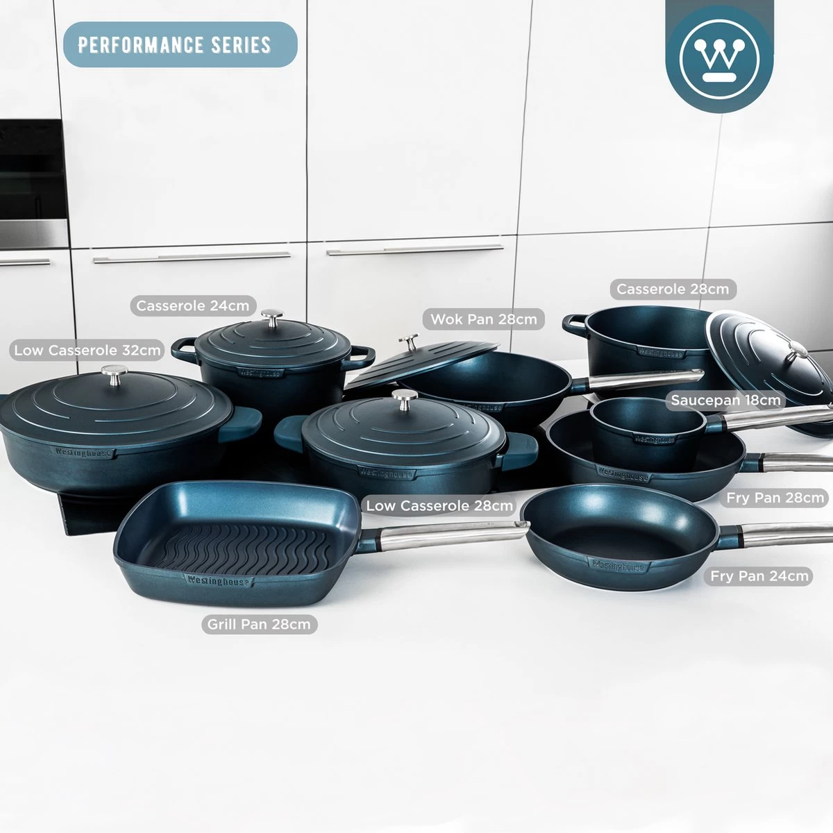 Westinghouse Performance Series - Wokpan Inductie - 28cm Luxe Wok Met Deksel - Blauw - Geschikt Voor Alle Warmtebronnen 8 Westinghouse Performance Series - Wokpan Inductie - 28cm Luxe Wok Met Deksel - Blauw - Geschikt Voor Alle Warmtebronnen - Afbeelding 6
