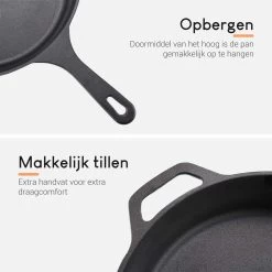 Ocina Gietijzeren Pan – ø30,5cm - Skillet - Koekenpan – Hapjespan – Koekenpan Inductie – Koekenpannenset - Gietijzeren Pan Bbq - Gietijzer 13 Ocina Gietijzeren Pan – ø30,5cm - Skillet - Koekenpan – Hapjespan – Koekenpan Inductie – Koekenpannenset - Gietijzeren Pan Bbq - Gietijzer -Beste Thuiskeuken 1200x1200 5