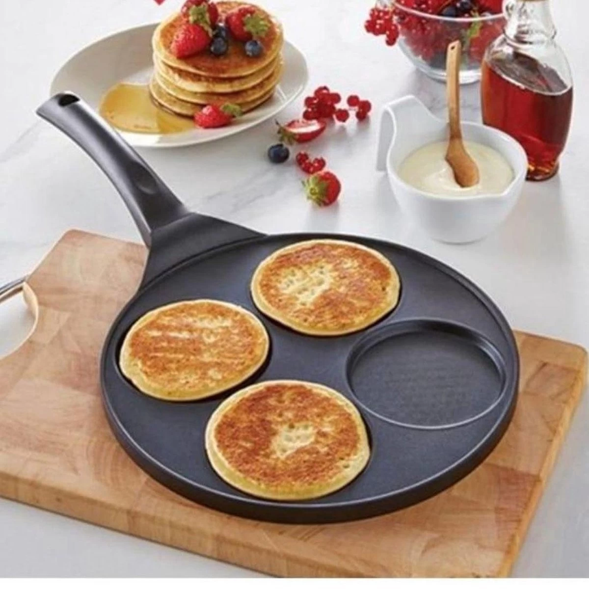 Cheffinger Crêpemaker Pancake - Ø 26 Cm - Geschikt Voor Inductie - Koudgreep - Zwart 3 Cheffinger Crêpemaker Pancake - Ø 26 Cm - Geschikt Voor Inductie - Koudgreep - Zwart