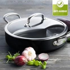 GreenPan Barcelona Infinity Pro Hapjespan Met Deksel 30cm - Zwart - Inductie - PFAS-vrij -Beste Thuiskeuken 1200x1200 551
