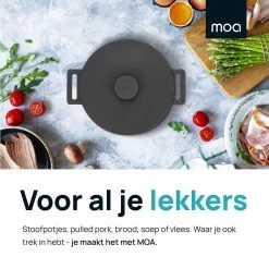 MOA Gietijzeren Braadpan - Inhoud 7,1 Liter - 29CM - Rond - Alle Warmtebronnen - Ook Voor Inductie - Gewicht 7,6 Kg - Zwart - MC29B -Beste Thuiskeuken 1200x1200 583