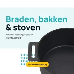 MOA Gietijzeren Braadpan - Inhoud 7,1 Liter - 29CM - Rond - Alle Warmtebronnen - Ook Voor Inductie - Gewicht 7,6 Kg - Zwart - MC29B -Beste Thuiskeuken 1200x1200 584