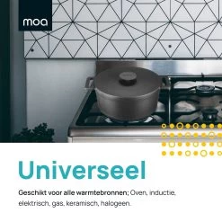 MOA Gietijzeren Braadpan - Inhoud 7,1 Liter - 29CM - Rond - Alle Warmtebronnen - Ook Voor Inductie - Gewicht 7,6 Kg - Zwart - MC29B -Beste Thuiskeuken 1200x1200 586