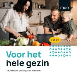 MOA Gietijzeren Braadpan - Inhoud 7,1 Liter - 29CM - Rond - Alle Warmtebronnen - Ook Voor Inductie - Gewicht 7,6 Kg - Zwart - MC29B -Beste Thuiskeuken 1200x1200 587