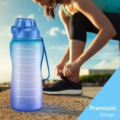 FLOOQ Motivatie Waterfles Zwart - 2 Liter Drinkfles - BPA Vrij - Waterfles Met Tijdsmarkering -Beste Thuiskeuken 1200x1200 625